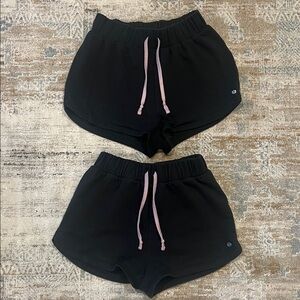 ‼️ 2 Black Shorts with Pink Drawstring ‼️